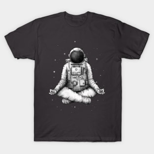 Meditating Yoga Astronaut T-Shirt